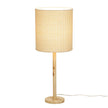 TOV Furniture Lamia Natural Burl and Raffia Contract-Grade Table Lamp