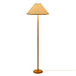 TOV Furniture Keria Natural Vegan Leather and Raffia Contract-Grade Floor Lamp