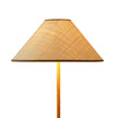 TOV Furniture Keria Natural Vegan Leather and Raffia Contract-Grade Floor Lamp