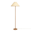 TOV Furniture Keria Natural Vegan Leather and Raffia Contract-Grade Floor Lamp