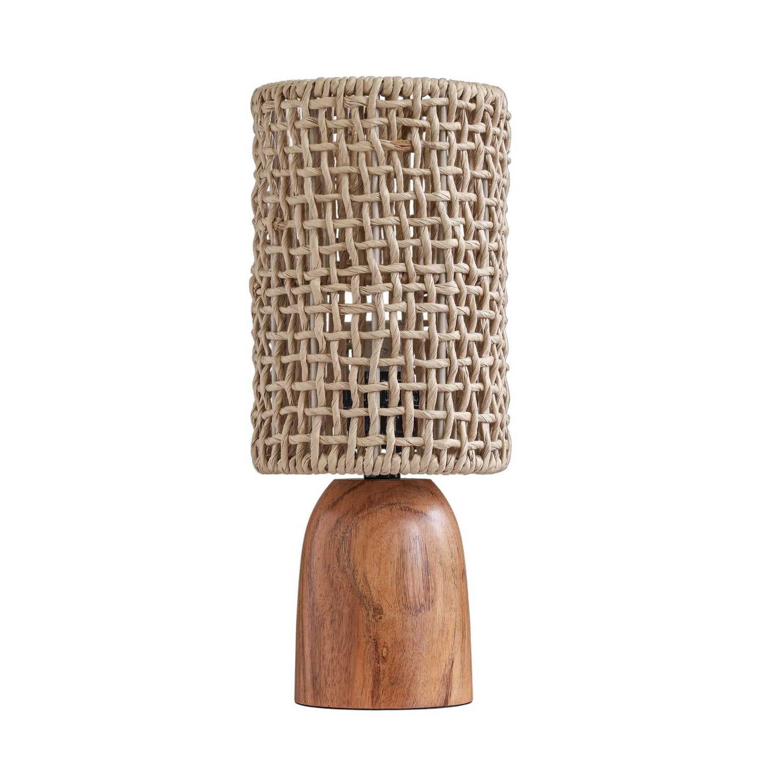 TOV Furniture Kombu Natural Raffia and Wood Small Table Lamp