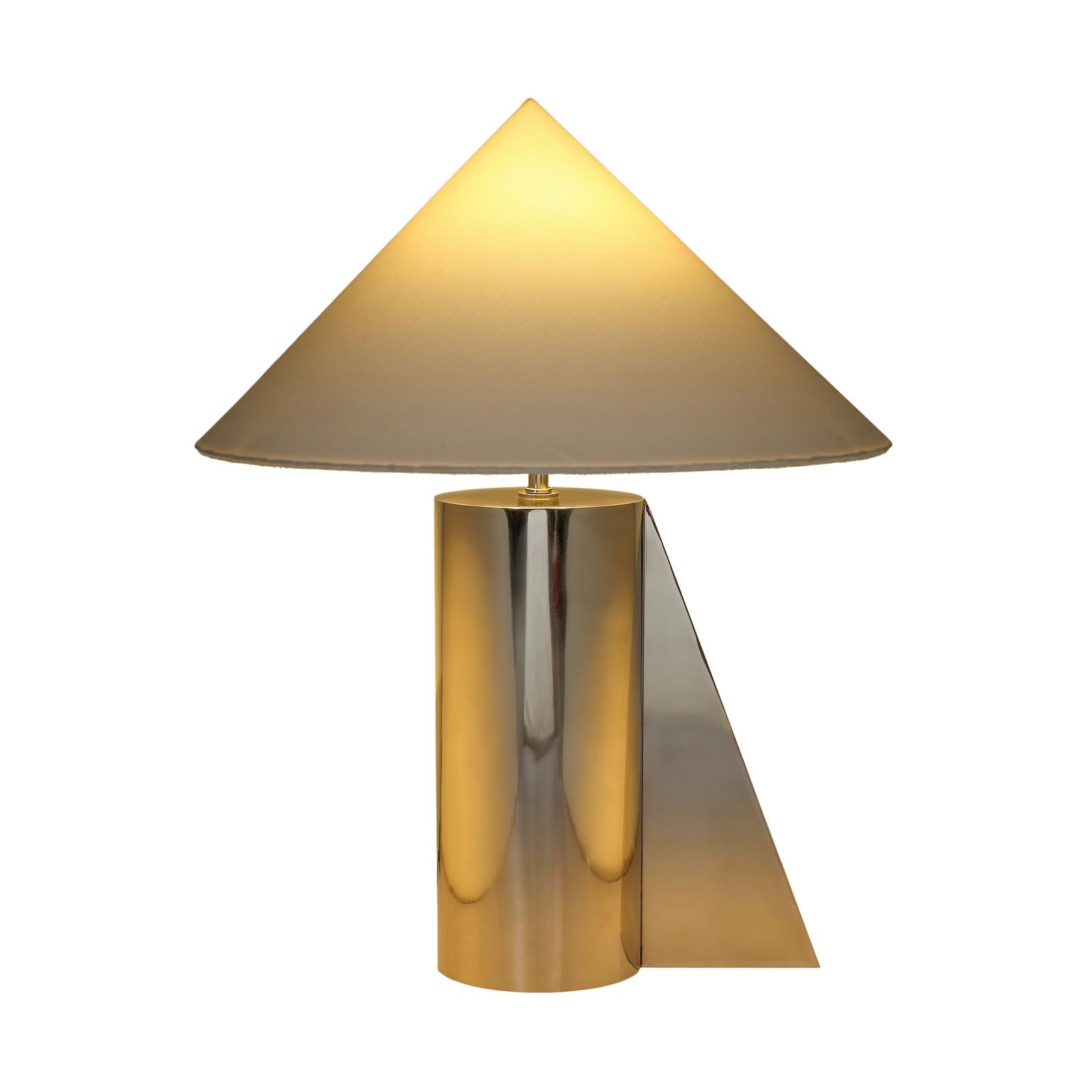 TOV Furniture Geo Angled Chrome Table Lamp