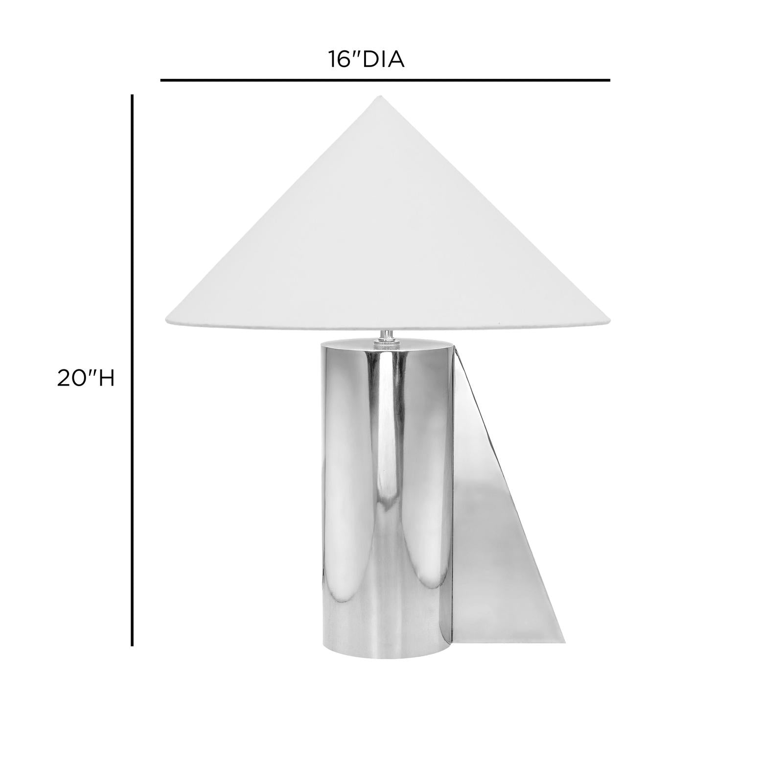 TOV Furniture Geo Angled Chrome Table Lamp