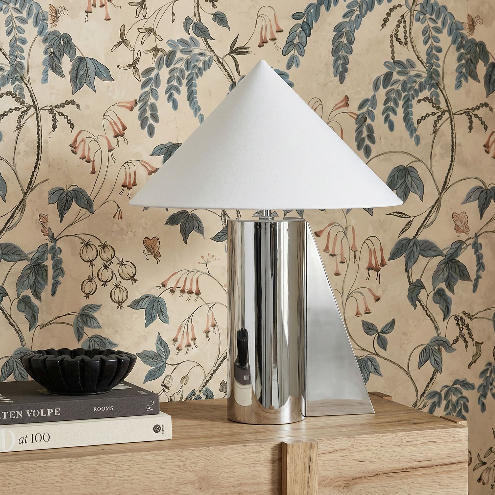 TOV Furniture Geo Angled Chrome Table Lamp