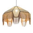 TOV Furniture Buchanan Fabric Fringed Angled Pendant Light