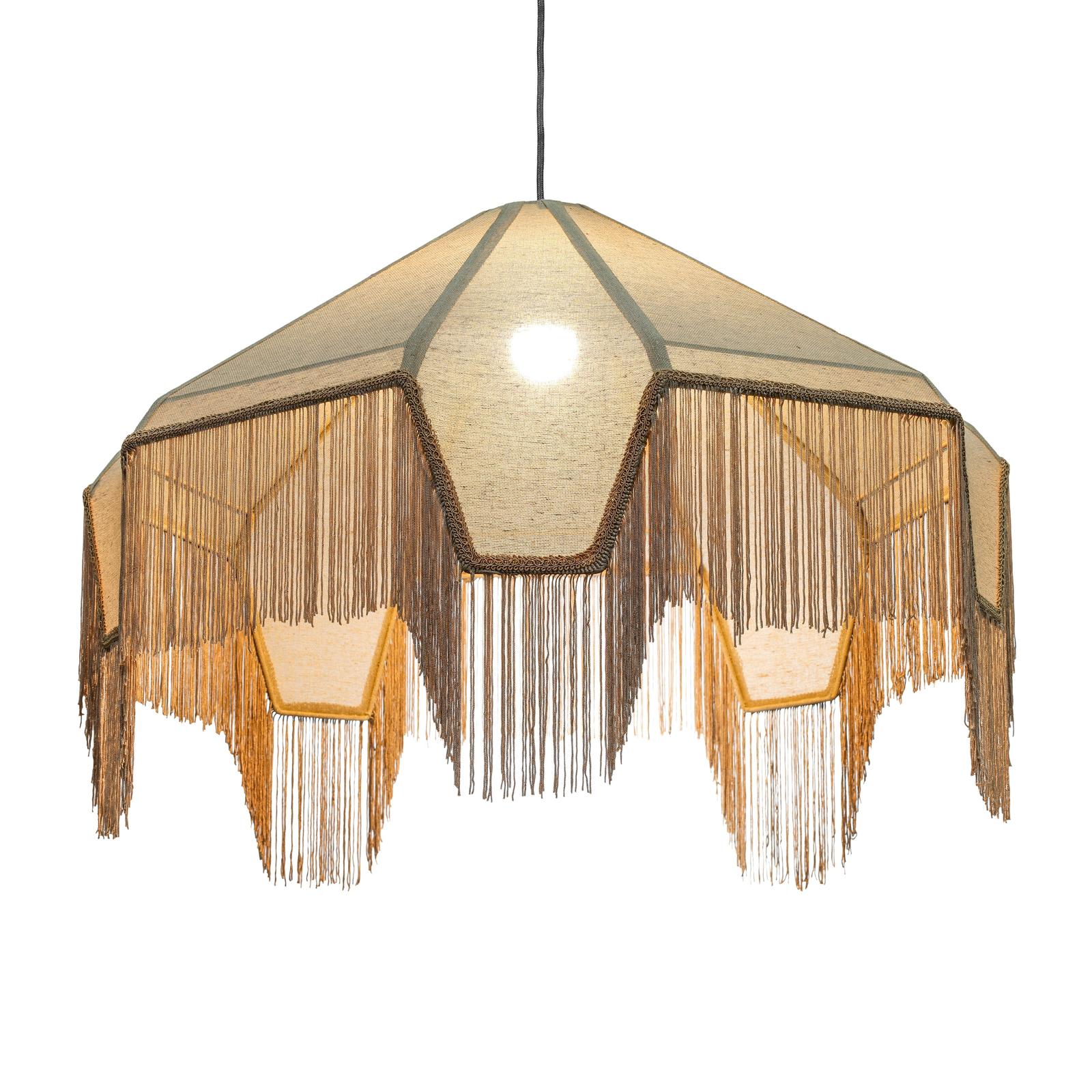 TOV Furniture Buchanan Fabric Fringed Angled Pendant Light
