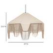 TOV Furniture Buchanan Fabric Fringed Angled Pendant Light