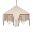 TOV Furniture Buchanan Fabric Fringed Angled Pendant Light