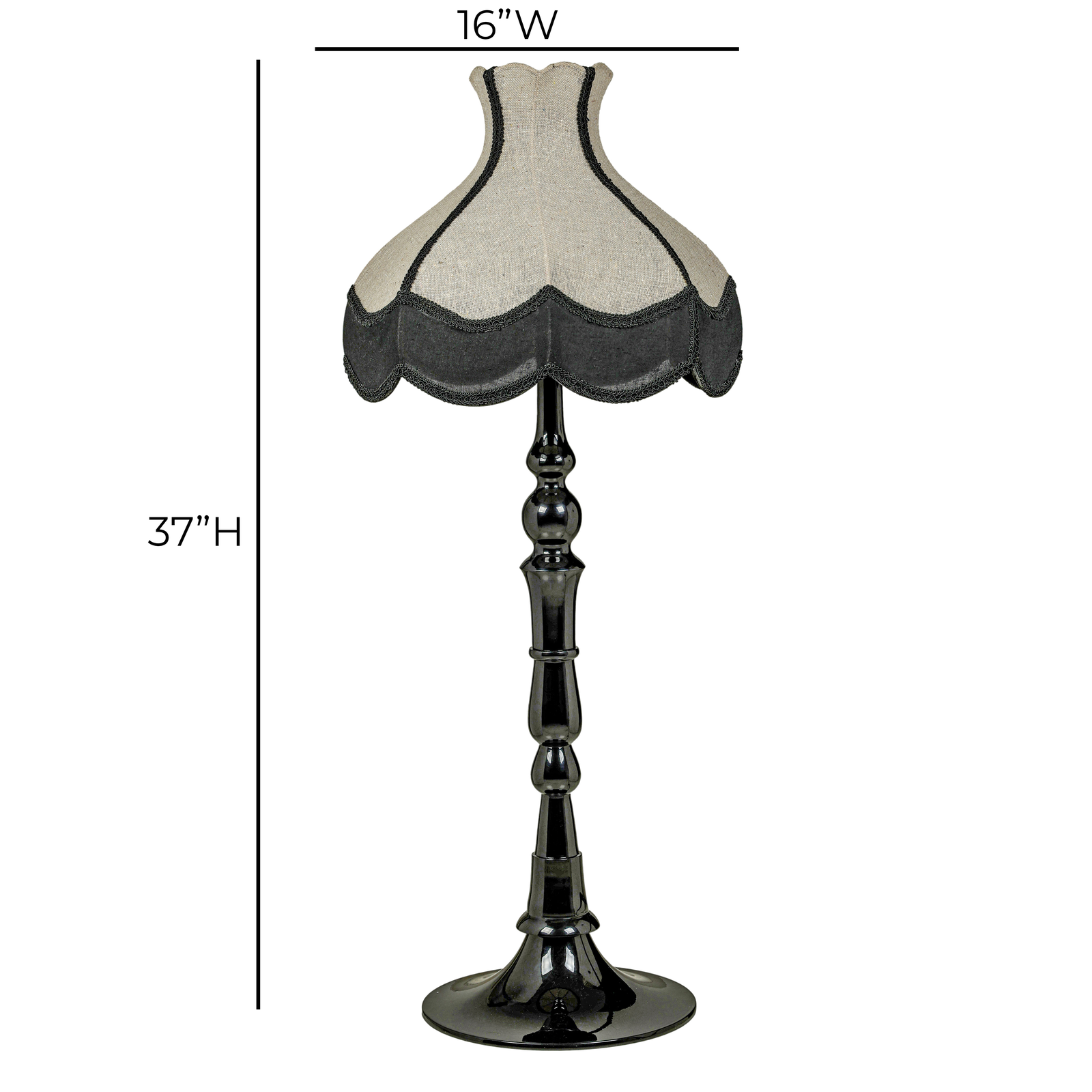 TOV Furniture Buchanan Black Aluminum Table Lamp Clearance