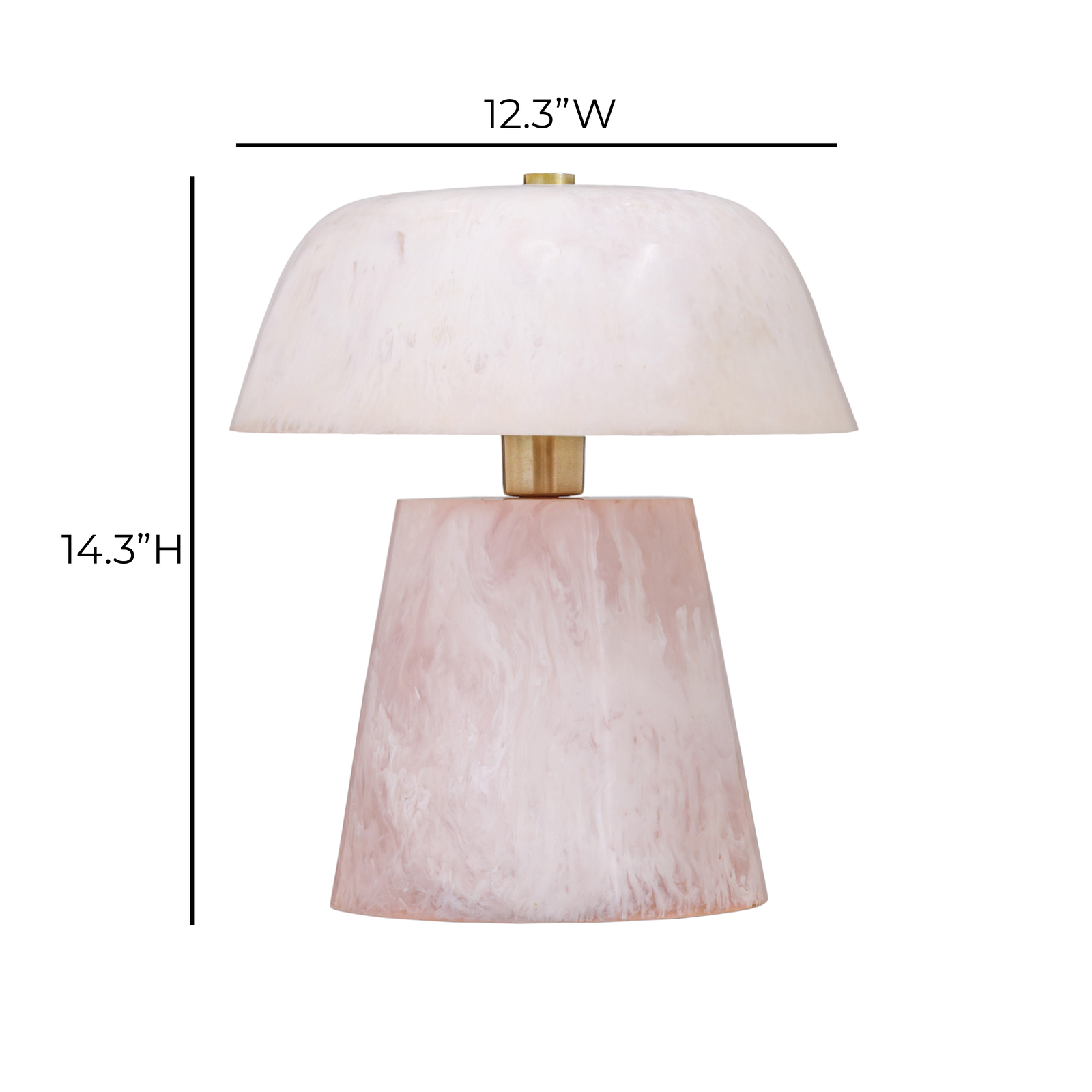 TOV Furniture Pouty Pink Resin Table Lamp