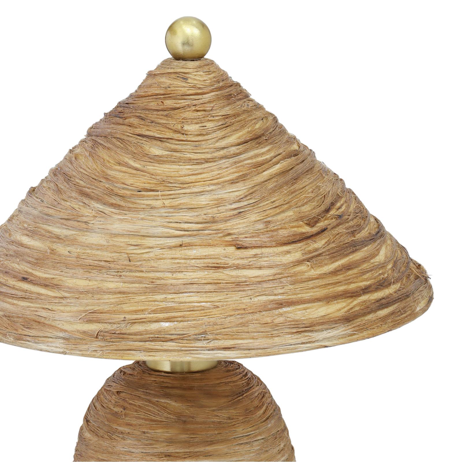 TOV Furniture Coco Natural Coconut Fiber Pointed Table Lamp