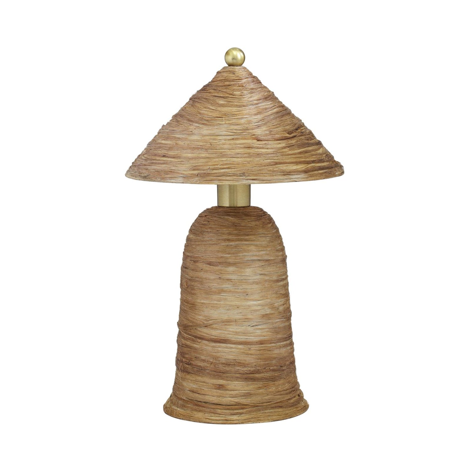 TOV Furniture Coco Natural Coconut Fiber Pointed Table Lamp