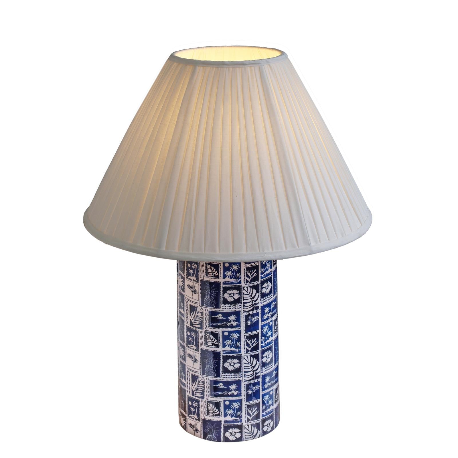 TOV Furniture Stamp Blue Pleated Table Lamp