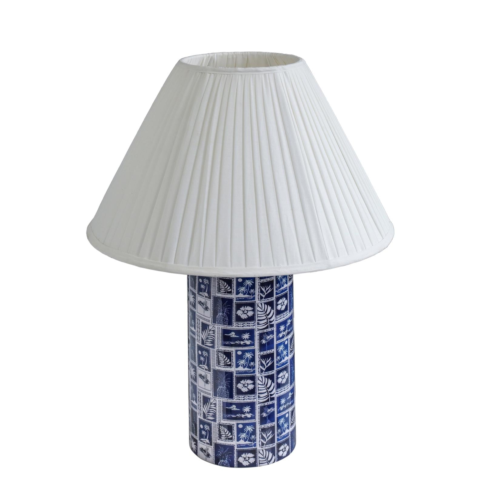 TOV Furniture Stamp Blue Pleated Table Lamp