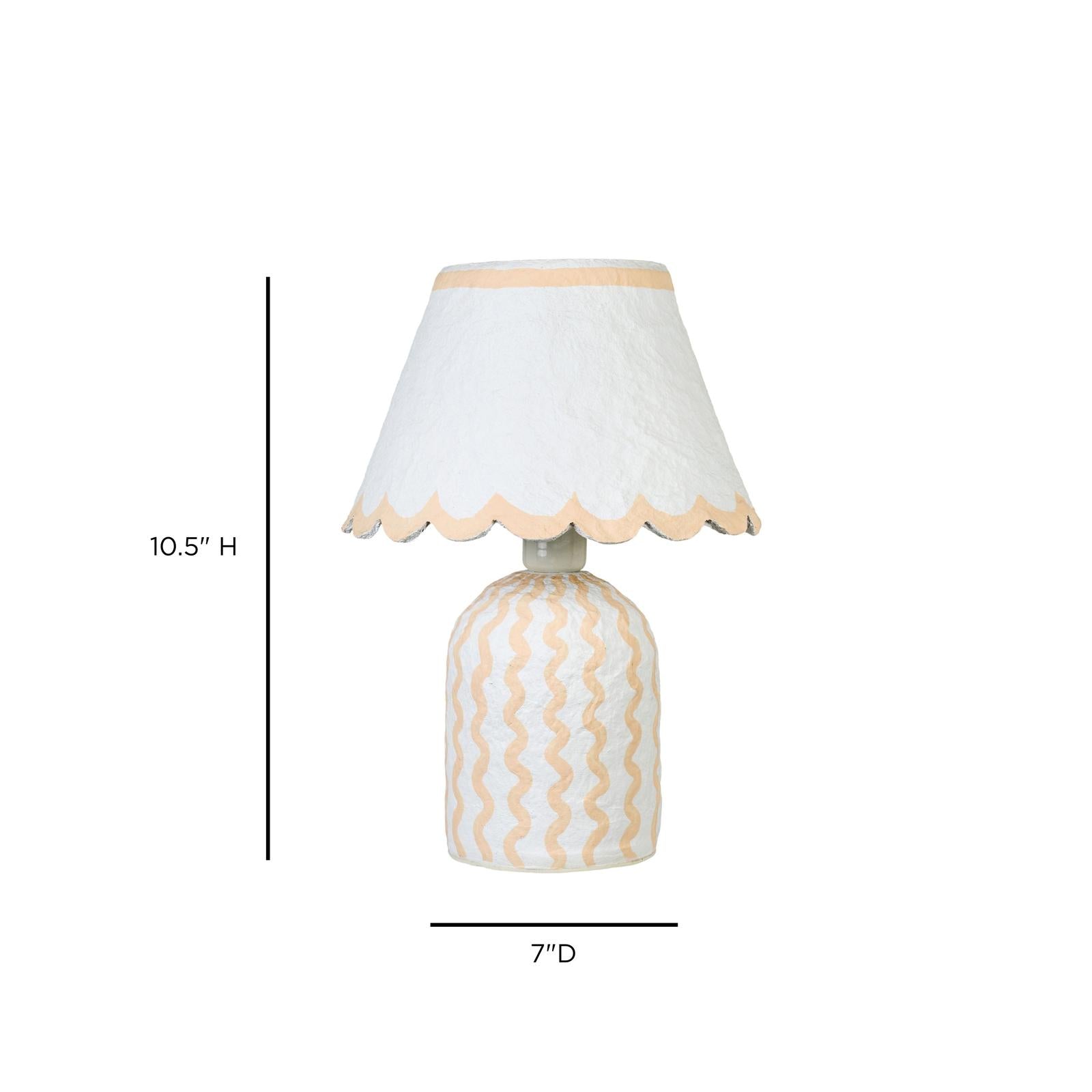 TOV Furniture Blum Scalloped Cotton Mache Table Lamp