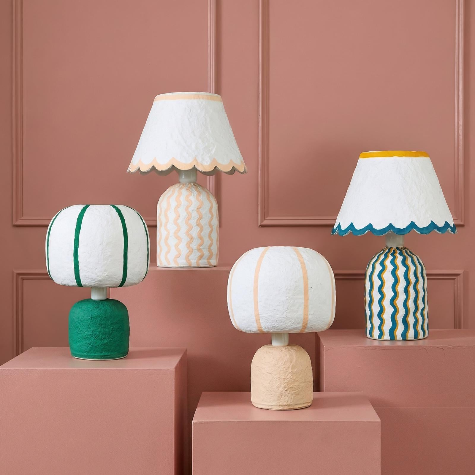 TOV Furniture Blum Scalloped Cotton Mache Table Lamp