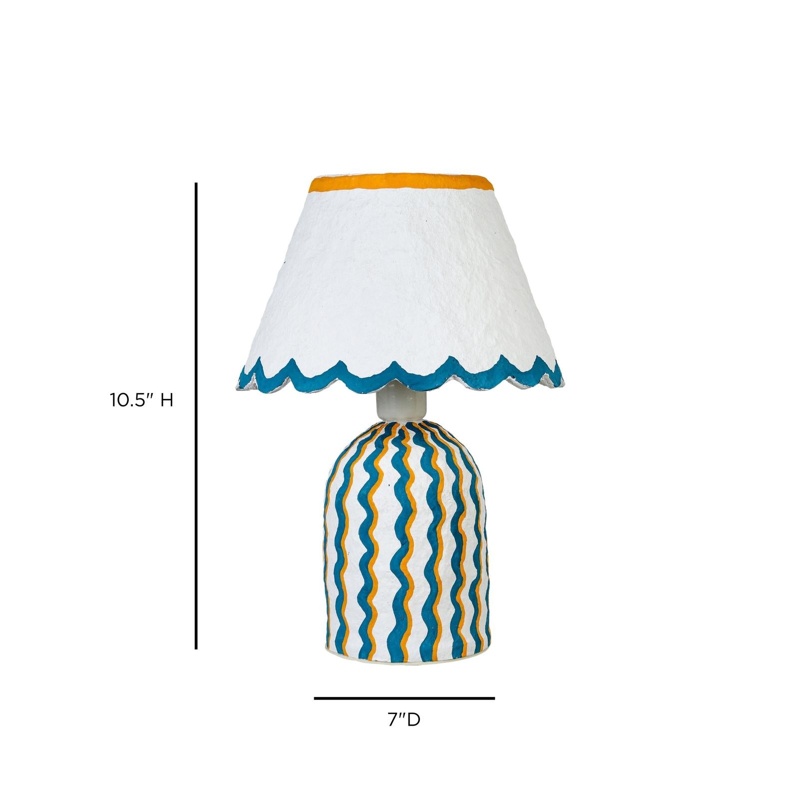 TOV Furniture Blum Scalloped Cotton Mache Table Lamp