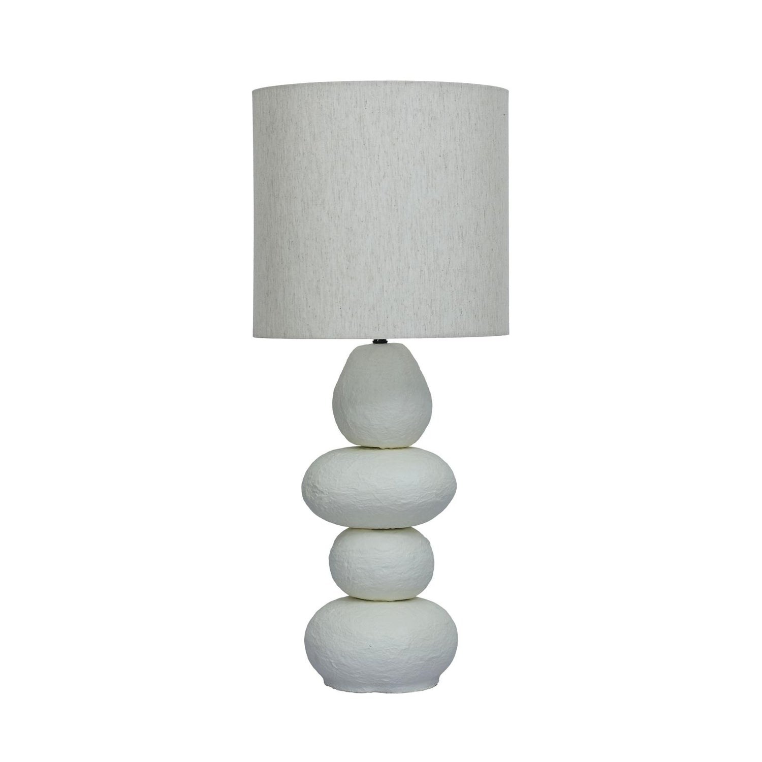 TOV Furniture Pebble Cream Papier Mache Table Lamp