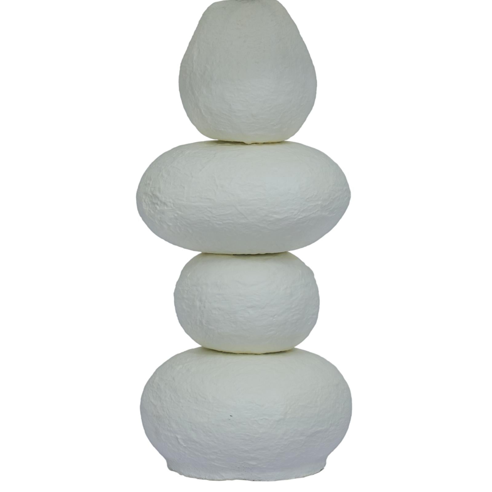 TOV Furniture Pebble Cream Papier Mache Table Lamp