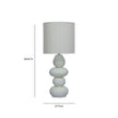 TOV Furniture Pebble Cream Papier Mache Table Lamp