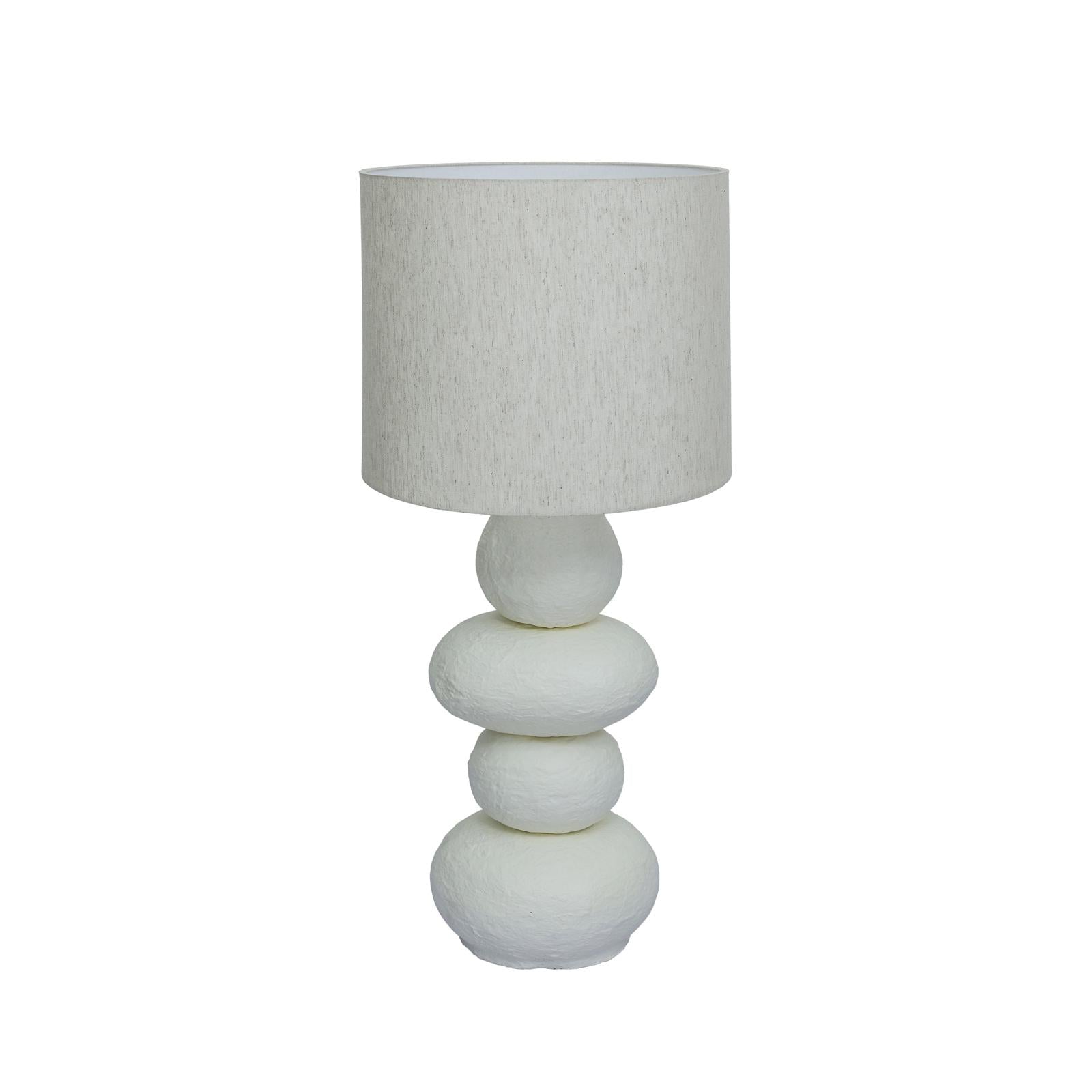 TOV Furniture Pebble Cream Papier Mache Table Lamp