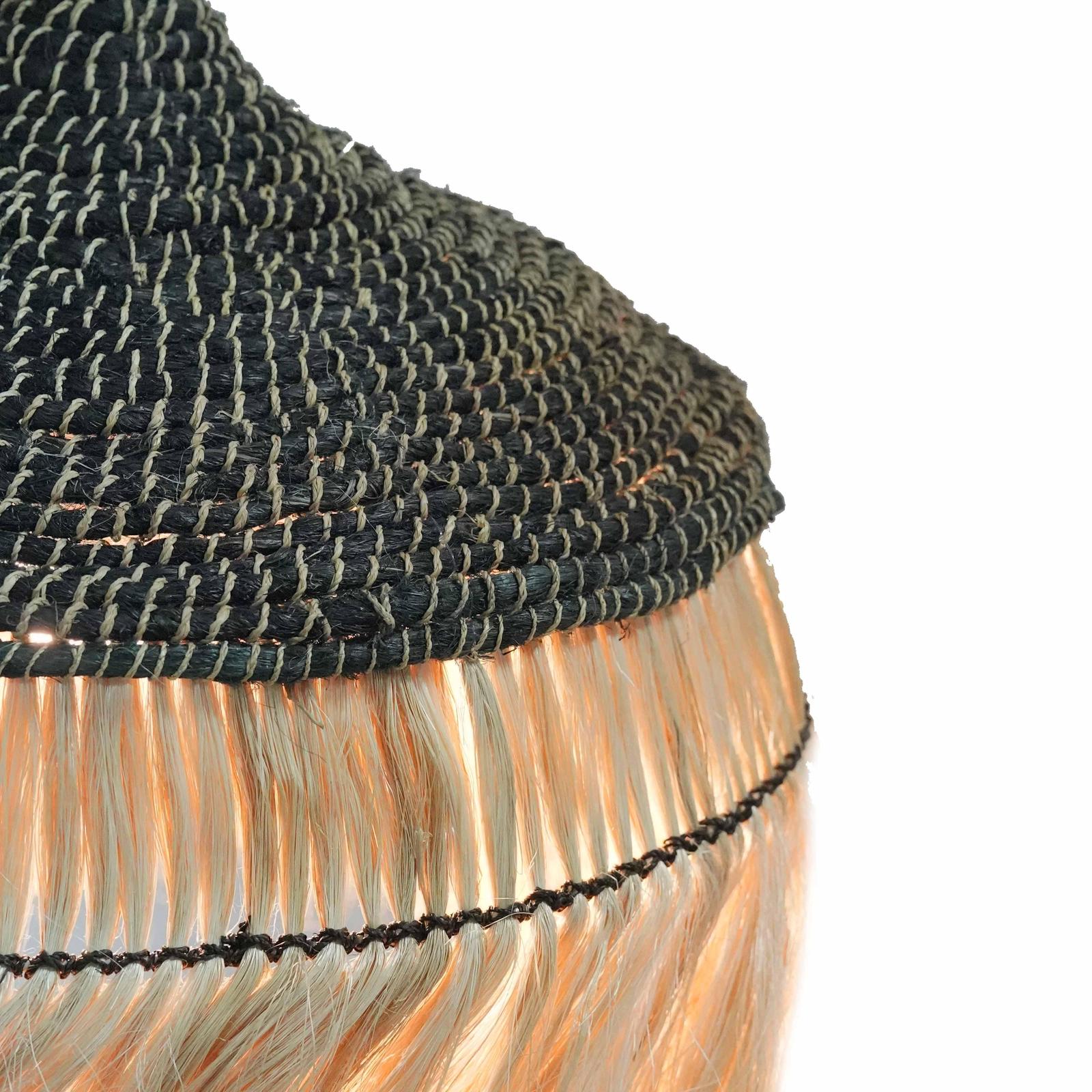 TOV Furniture Sula Natural and Black Upcycled Abaca Pendant Lamp