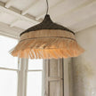 TOV Furniture Sula Natural and Black Upcycled Abaca Pendant Lamp