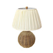 TOV Furniture Pallora Cream & Natural Rattan Table Lamp