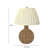 TOV Furniture Pallora Cream & Natural Rattan Table Lamp
