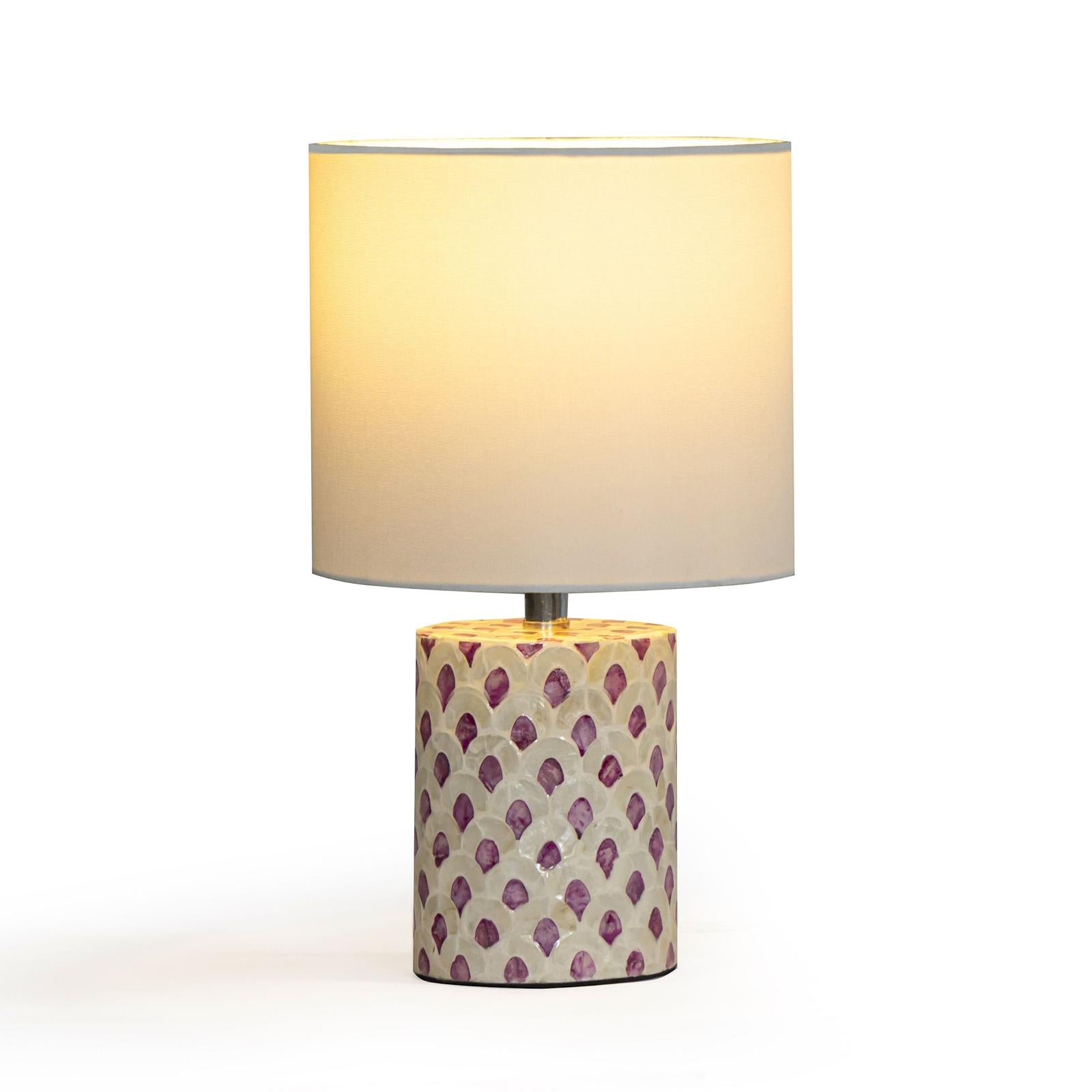 TOV Furniture Merlot White Capiz Shell Table Lamp