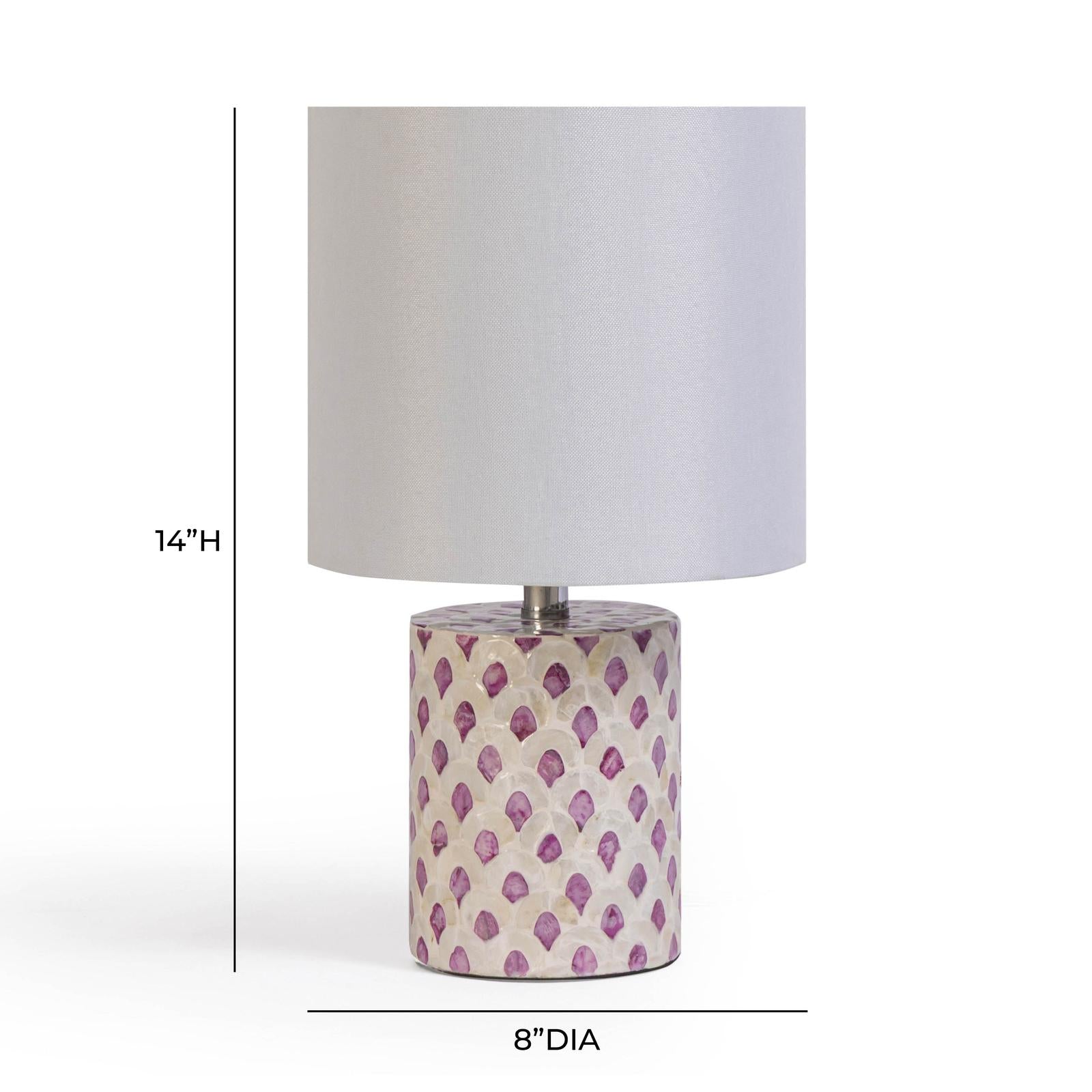 TOV Furniture Merlot White Capiz Shell Table Lamp