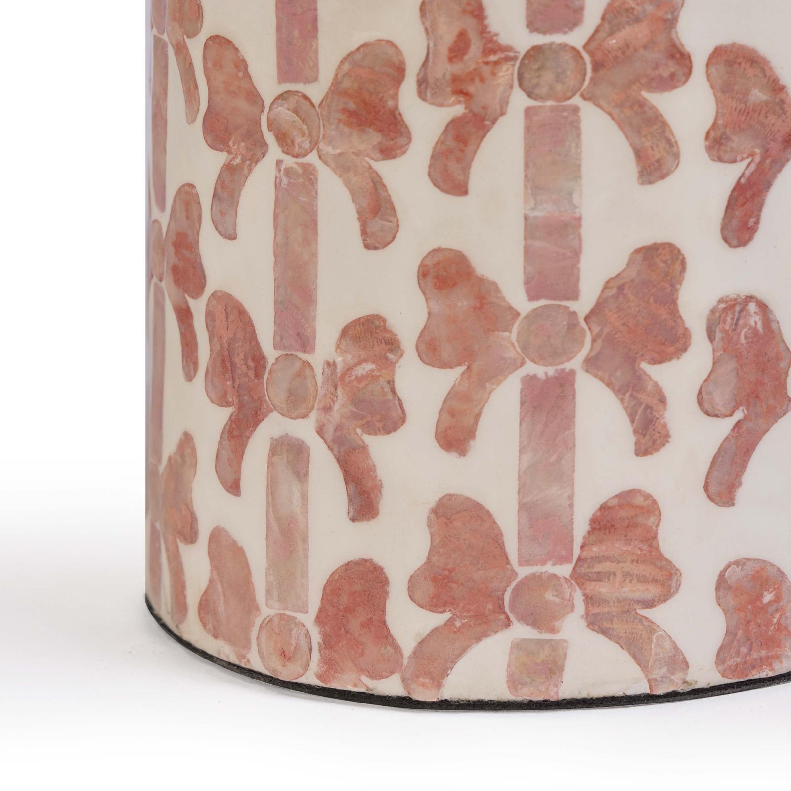 TOV Furniture Lassy Pink Ribbon Capiz Shell Table Lamp