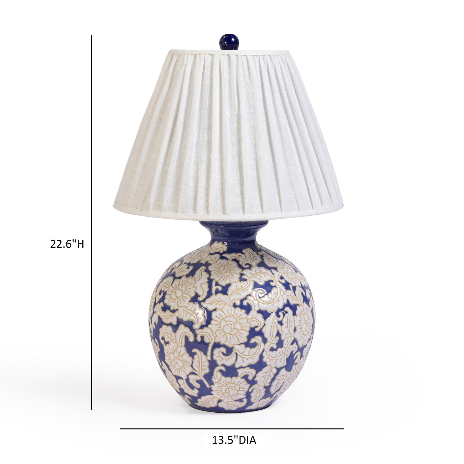 TOV Furniture Diana Blue & White Table Lamp