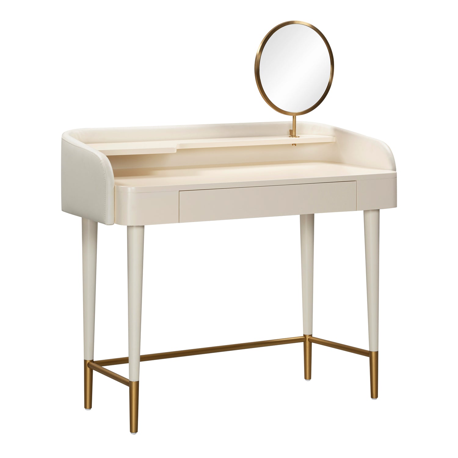 TOV Furniture Penelope Vegan Leather Wrapped Vanity Desk