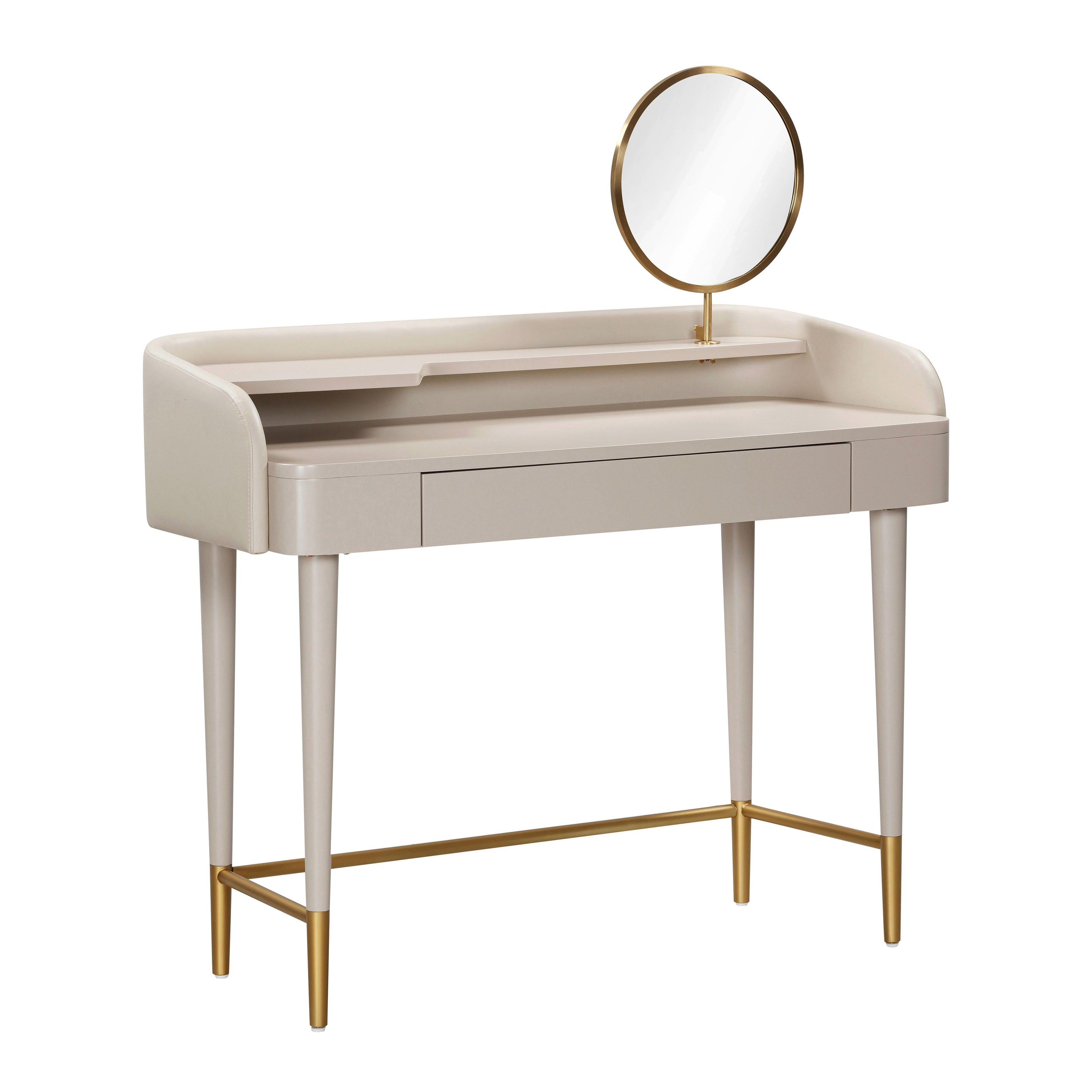 TOV Furniture Penelope Vegan Leather Wrapped Vanity Desk