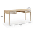 TOV Furniture Hera 62'' Natural Washed Executive Desk