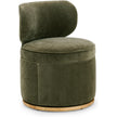 TOV Furniture Amaya Green Upcycled Contract-Grade Chenille Swivel Desk Chair