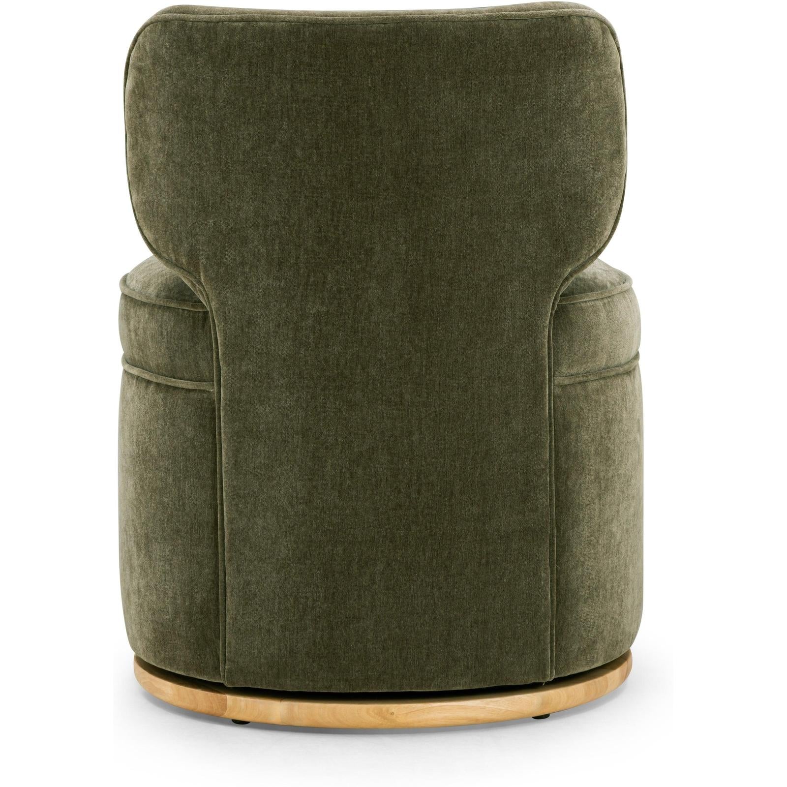TOV Furniture Amaya Green Upcycled Contract-Grade Chenille Swivel Desk Chair