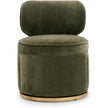 TOV Furniture Amaya Green Upcycled Contract-Grade Chenille Swivel Desk Chair