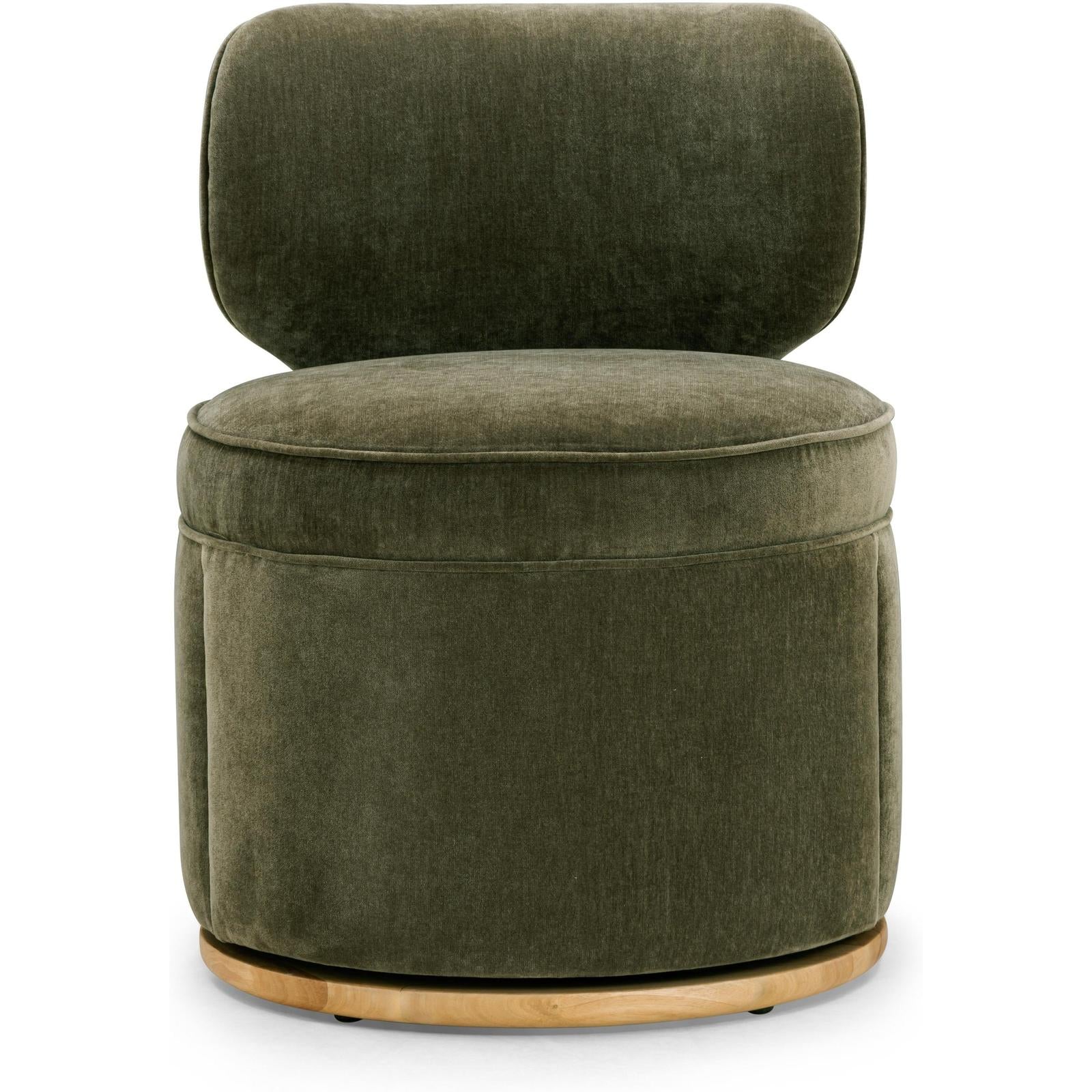 TOV Furniture Amaya Green Upcycled Contract-Grade Chenille Swivel Desk Chair