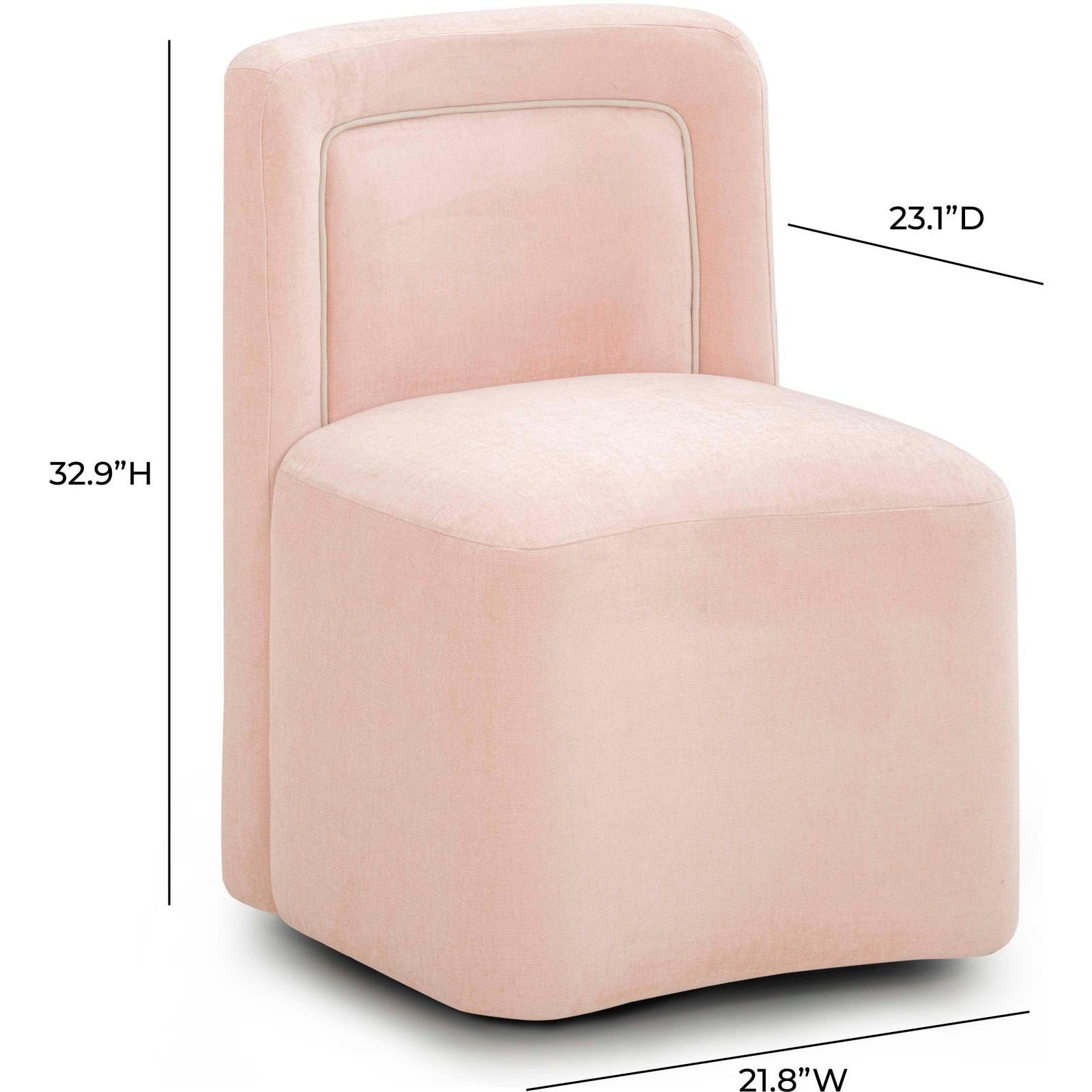 TOV Furniture Dolce Performance Velvet Rolling Desk Chair