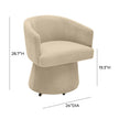 TOV Furniture Kristen Upcycled Chenille Rolling Desk Chair