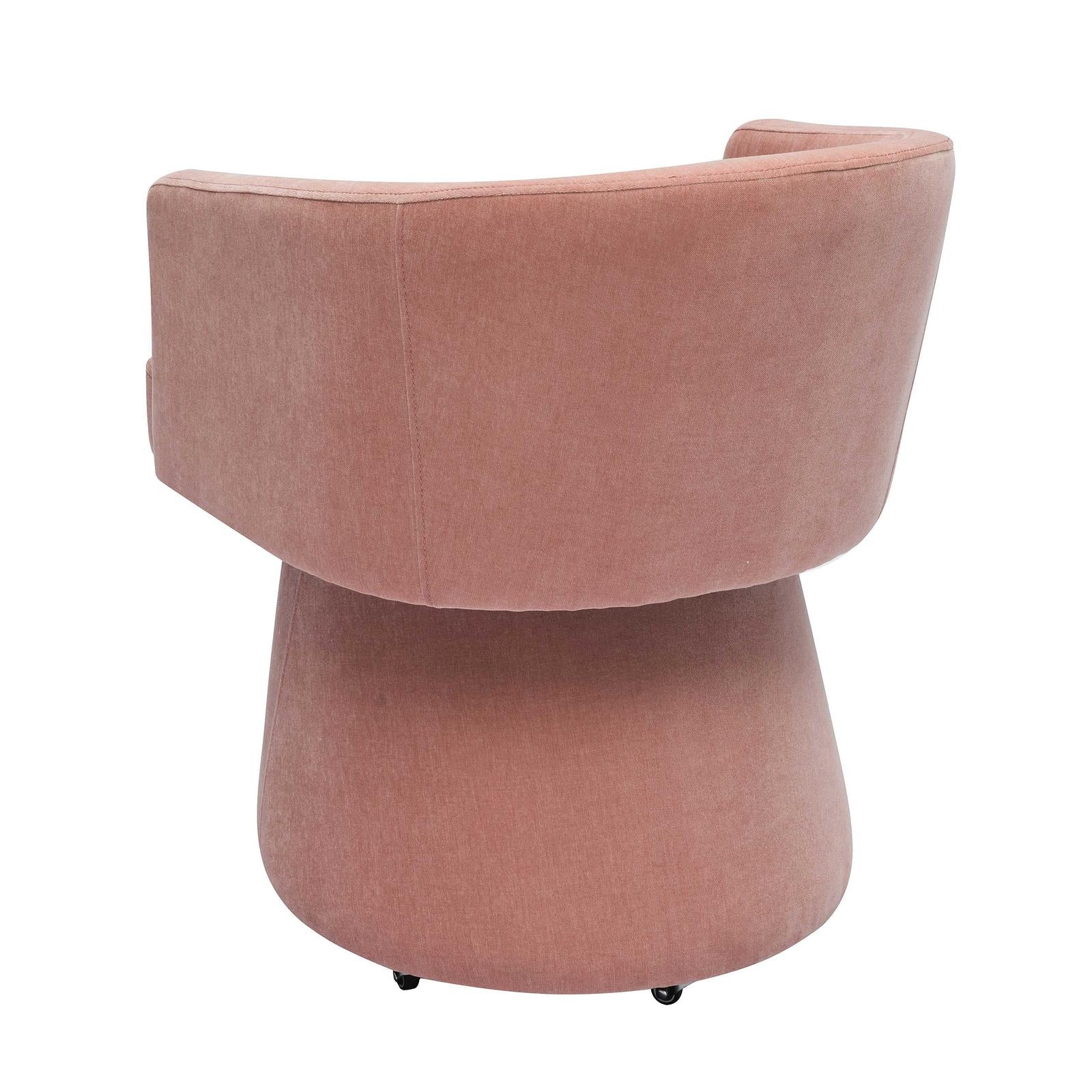 TOV Furniture Kristen Upcycled Chenille Rolling Desk Chair