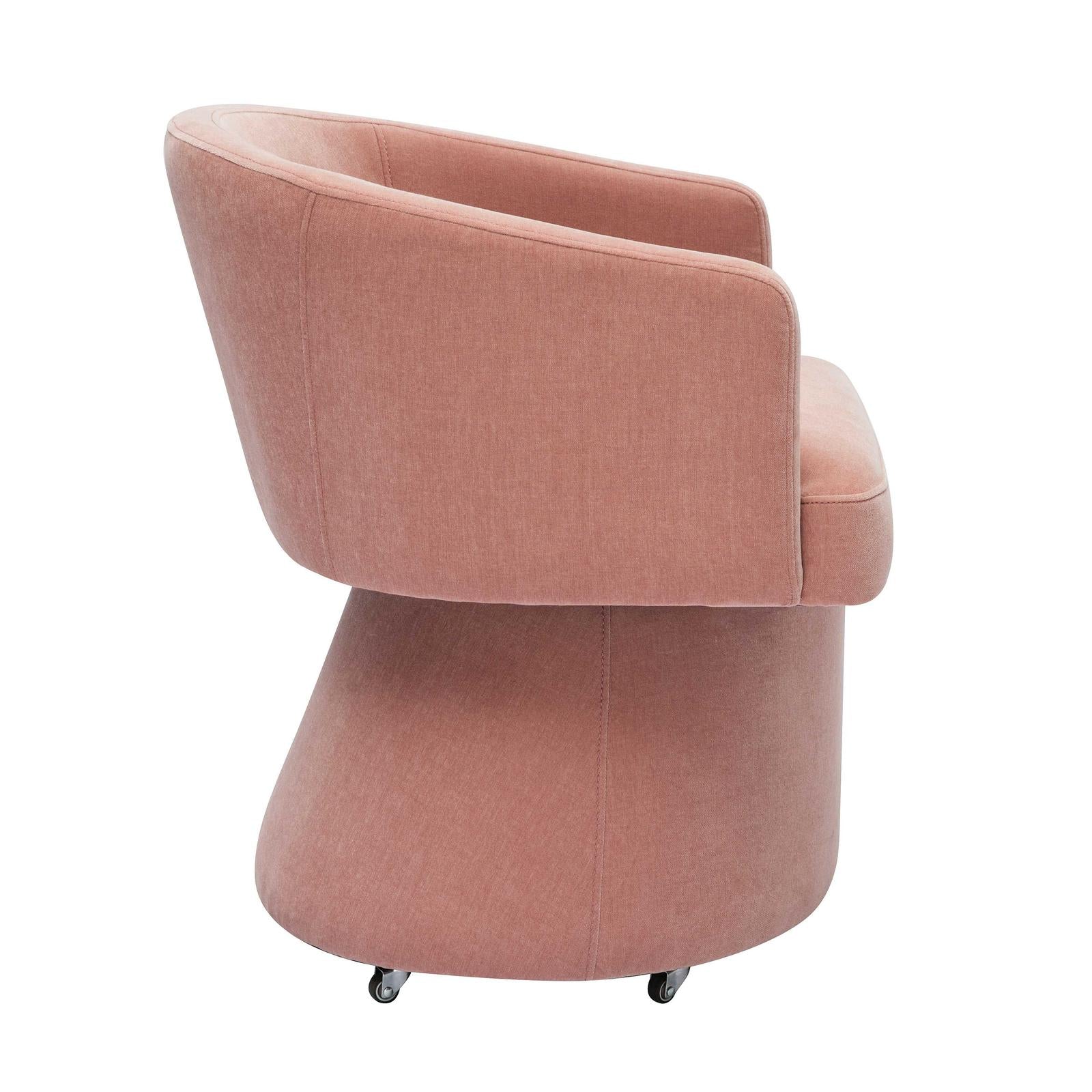 TOV Furniture Kristen Upcycled Chenille Rolling Desk Chair