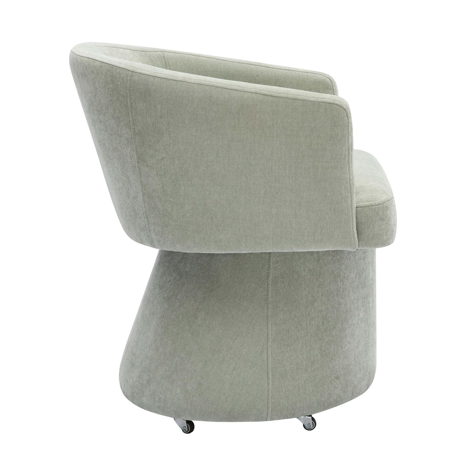 TOV Furniture Kristen Upcycled Chenille Rolling Desk Chair