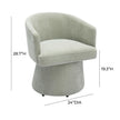 TOV Furniture Kristen Upcycled Chenille Rolling Desk Chair