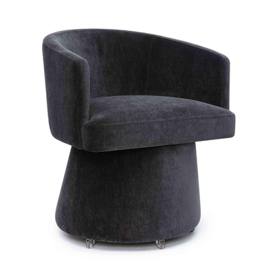TOV Furniture Kristen Upcycled Chenille Rolling Desk Chair