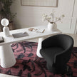 TOV Furniture Kristen Upcycled Chenille Rolling Desk Chair