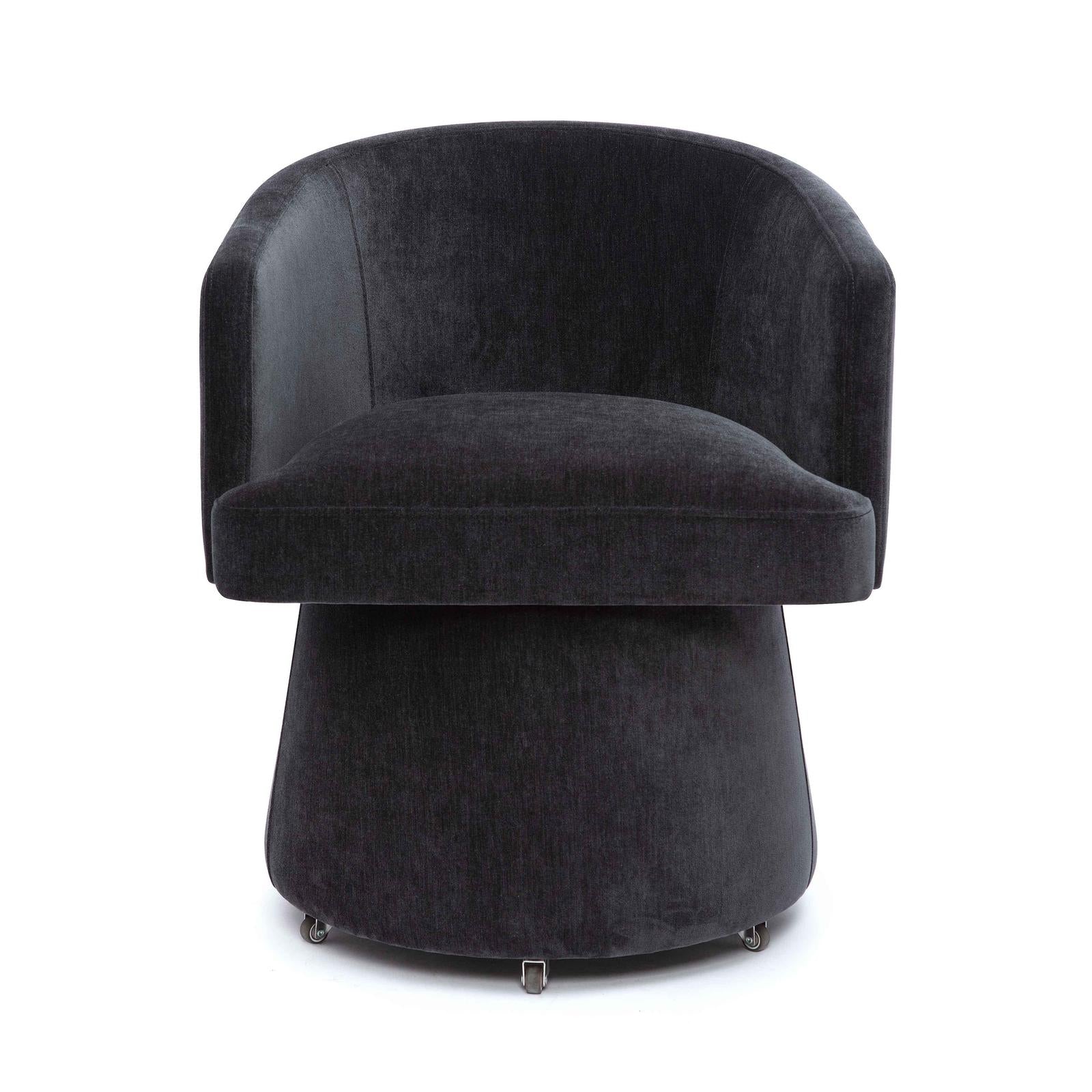 TOV Furniture Kristen Upcycled Chenille Rolling Desk Chair