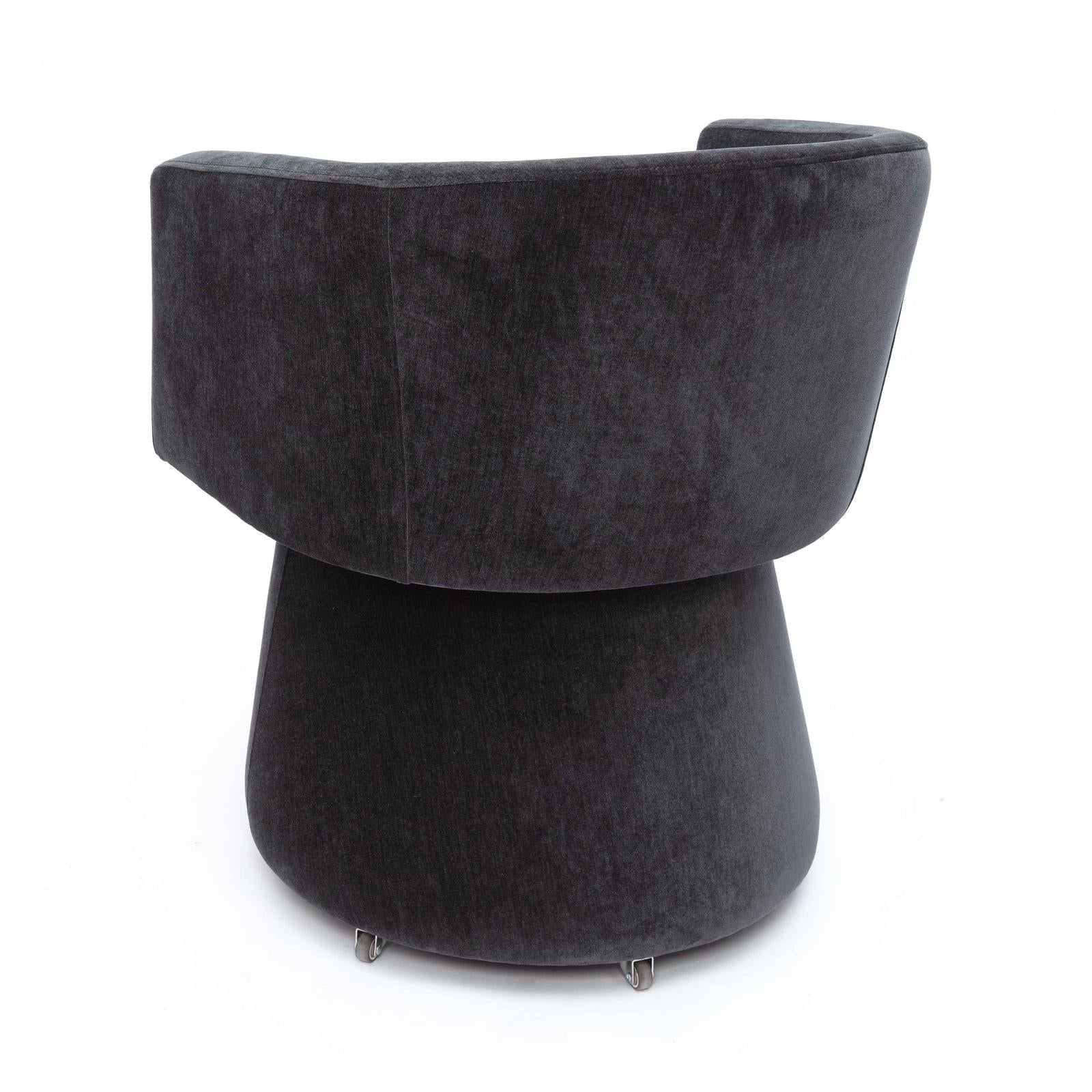 TOV Furniture Kristen Upcycled Chenille Rolling Desk Chair